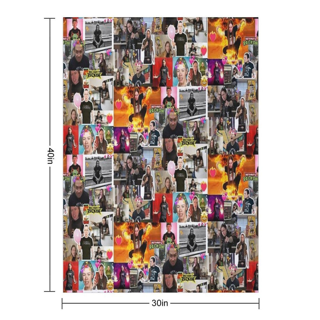 Nat Mega Collage! Easy Care Throw Blanket