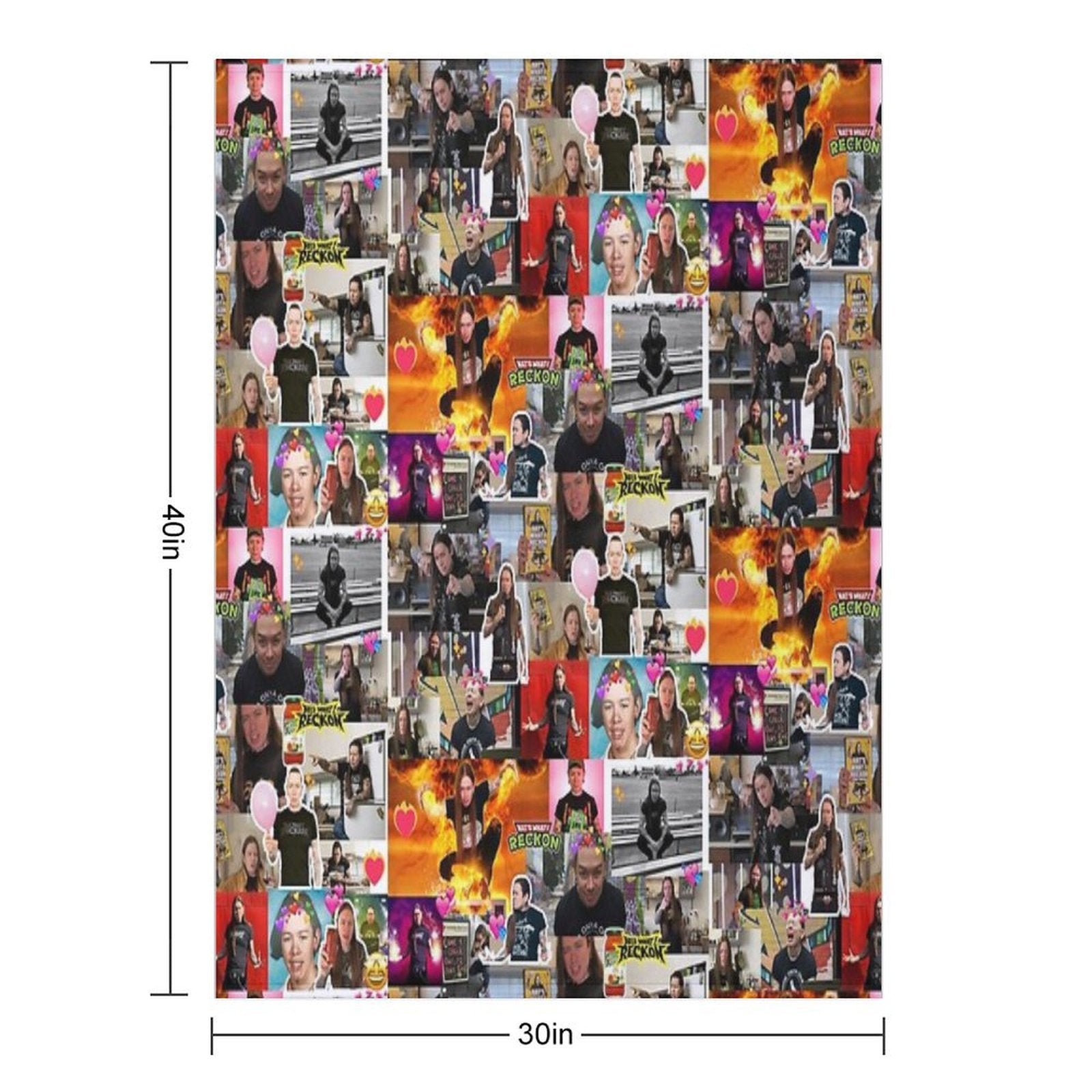 Nat Mega Collage! Easy Care Throw Blanket