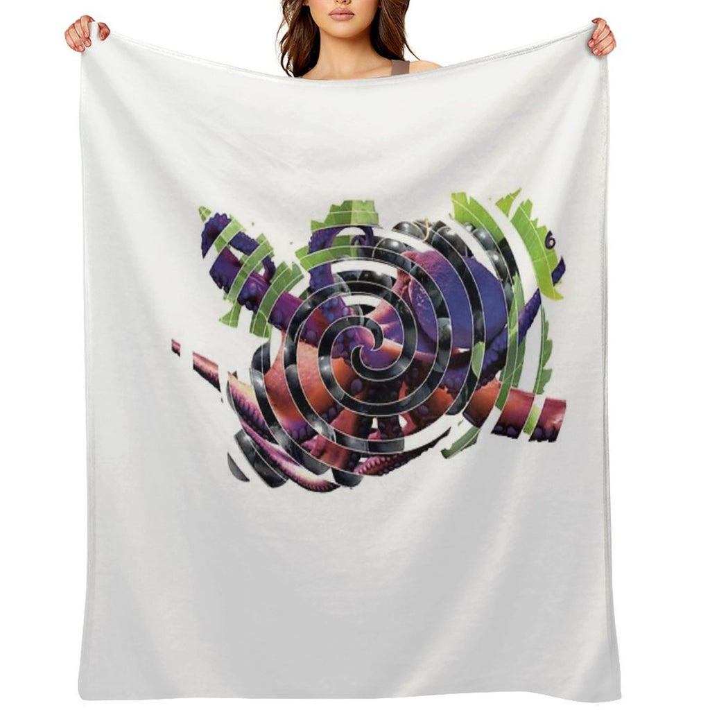 Octopus Grape °1 Sustainable Throw Blanket