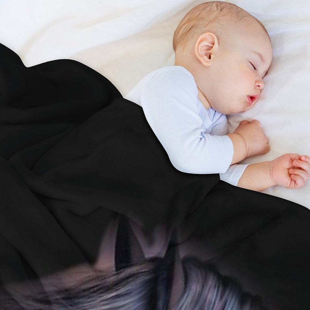 The Black Horse Machine-washable Throw Blanket