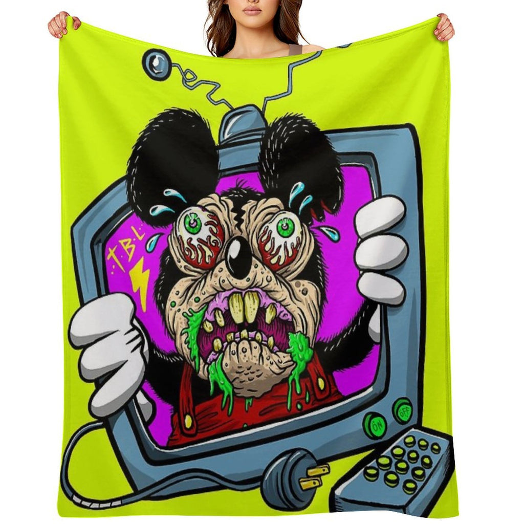 Cartoon Rodent Machine-washable Throw Blanket