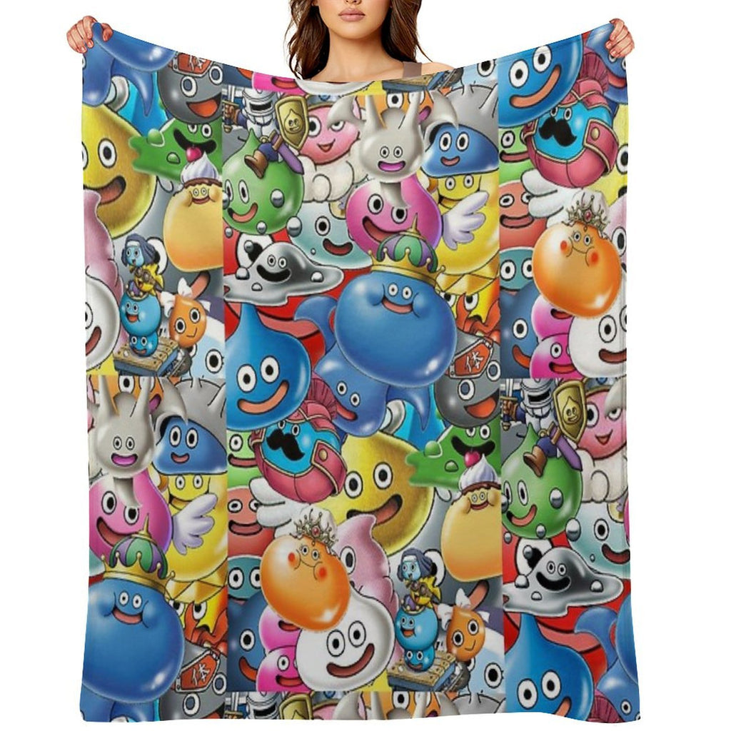 Dragon Quest Slimes Sustainable Throw Blanket