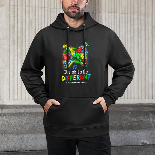 Autism Awareness Men Kids Boys Autism Video Game Month Easy Care Hoodie