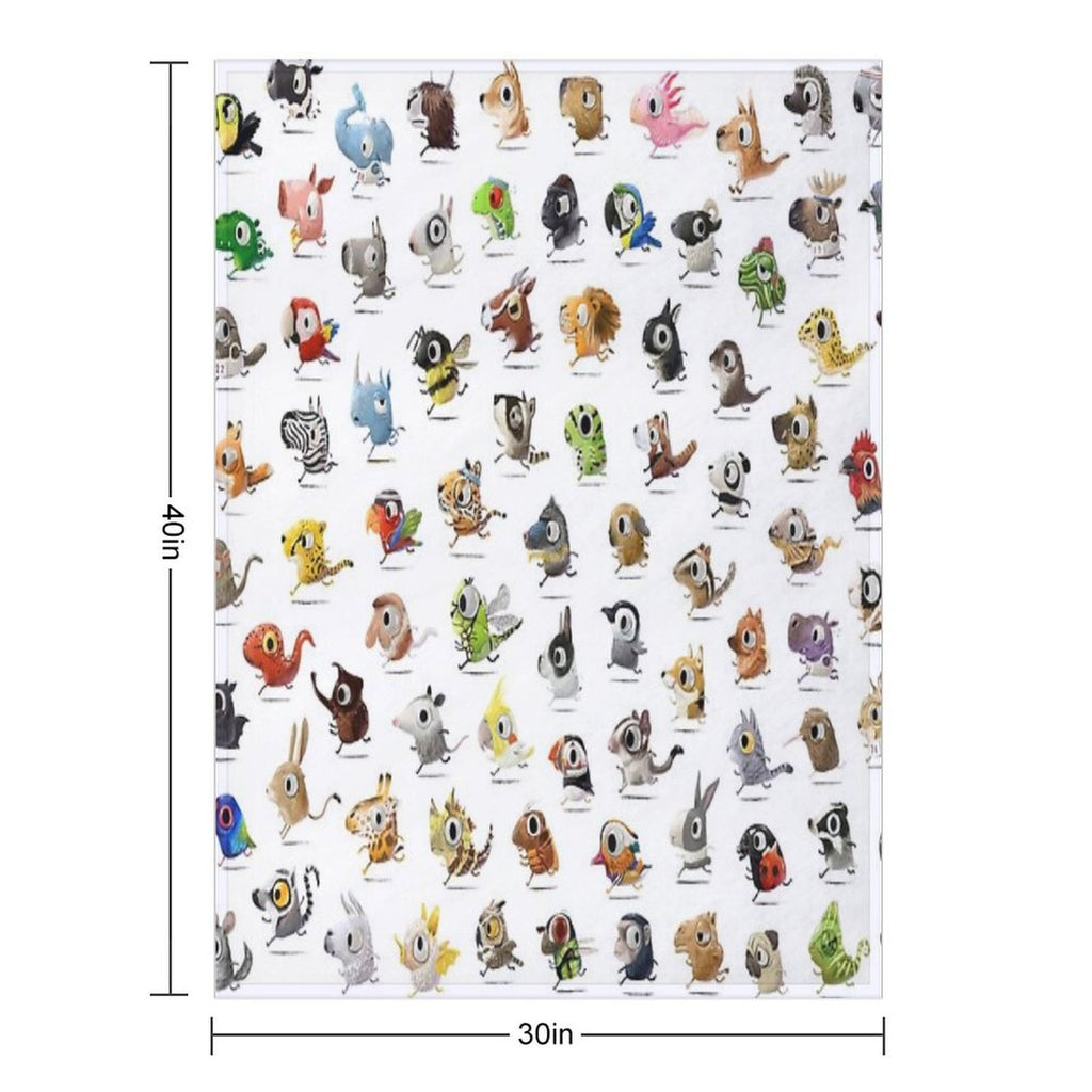 Marathon Animals Wrinkle-free Throw Blanket