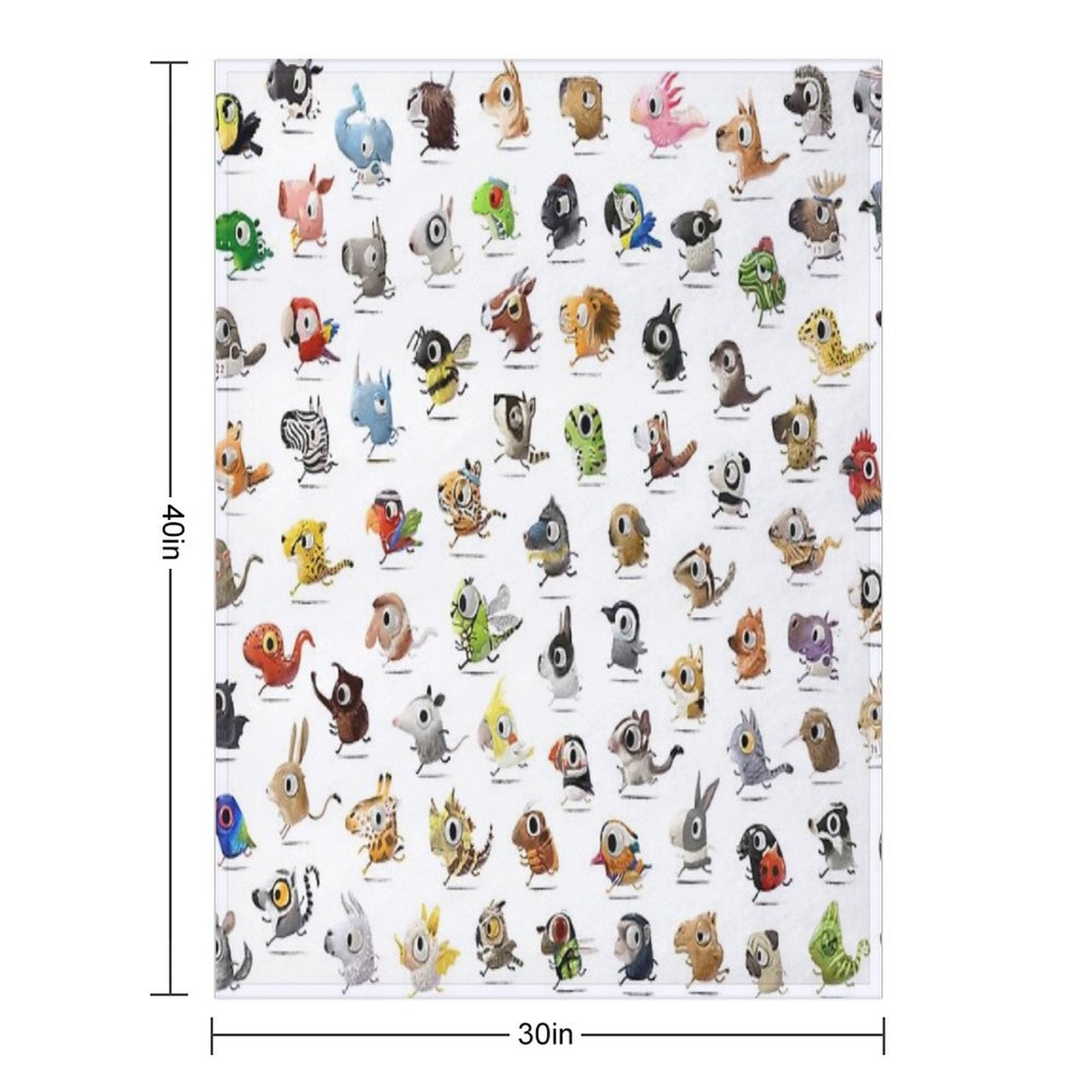 Marathon Animals Wrinkle-free Throw Blanket
