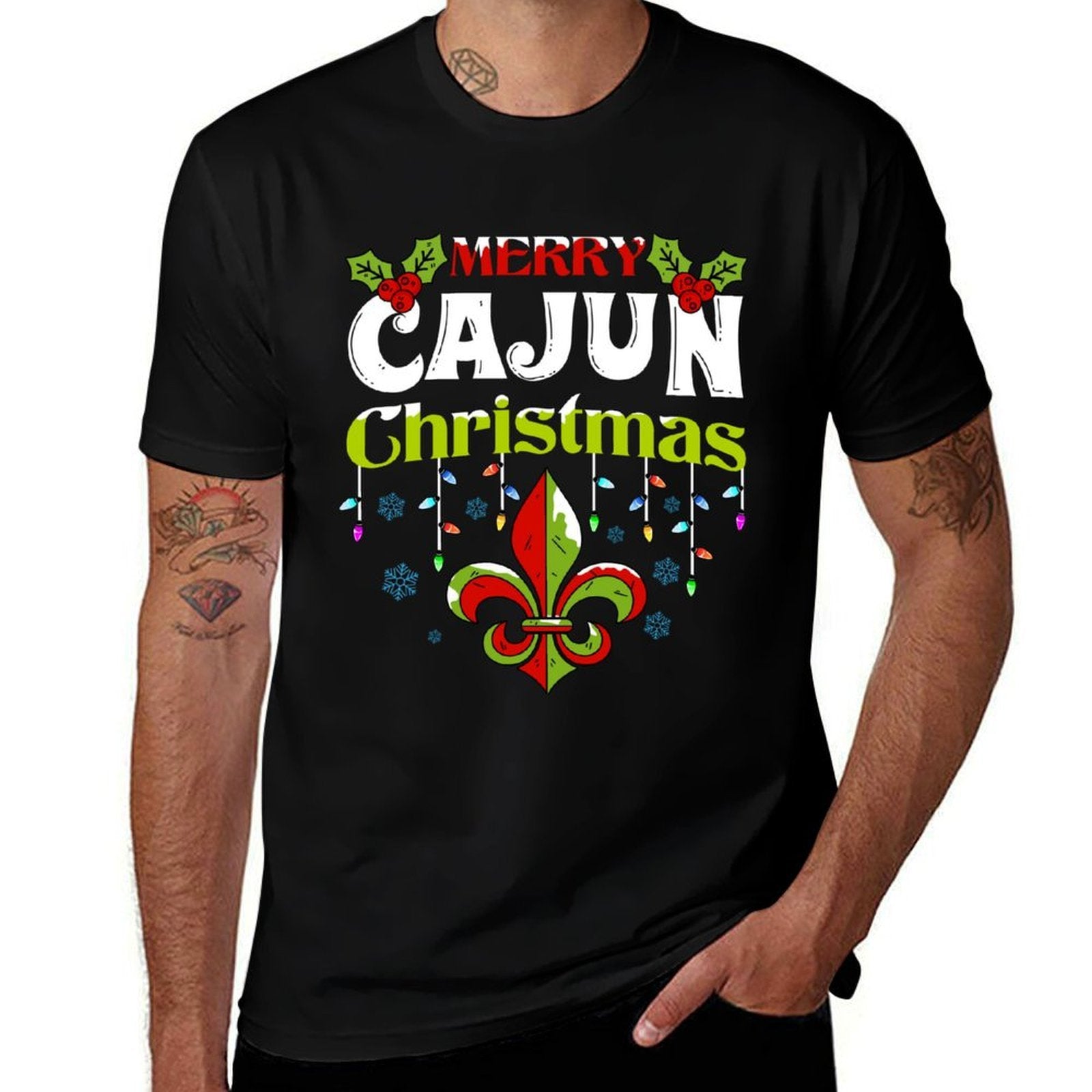 Merry Cajun Christmas-New Orleans Louisiana Bayou Xmas  Durable T-Shirt