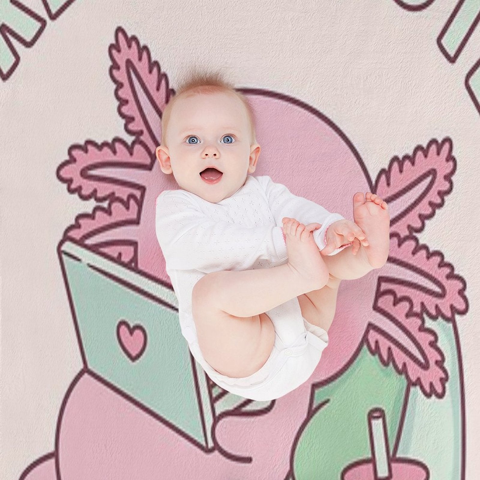 Cute Relax A Lot Axolotl Funny Pun Lightweight Throw Blanket