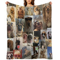 Dogs Aesthetic Collage Anti-pilling Throw Blanket