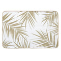 Palm Leaves Cali Finesse #2 #gold #tropical #decor #art  Repositionable Bath Mat