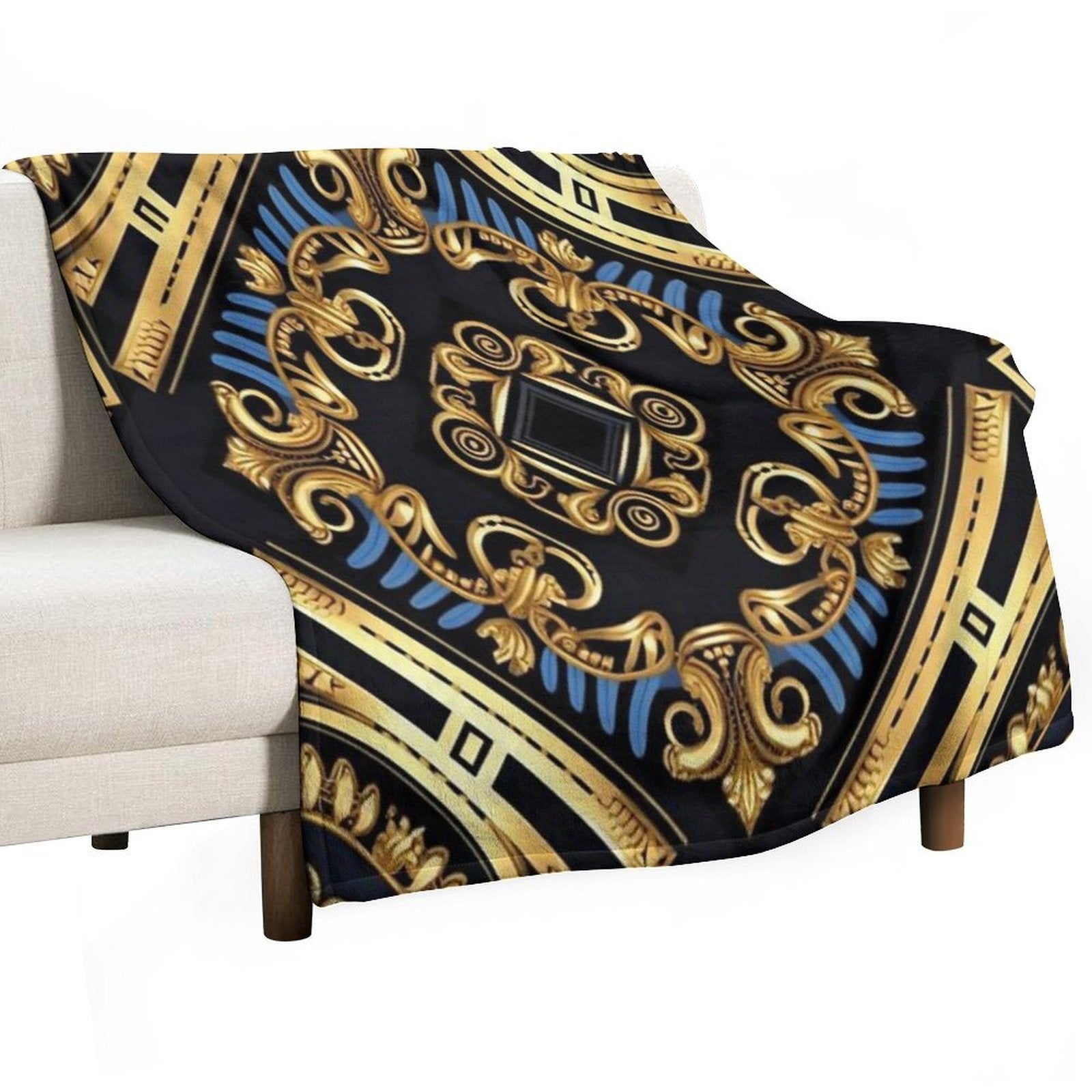 Golden Anti-pilling Throw Blanket