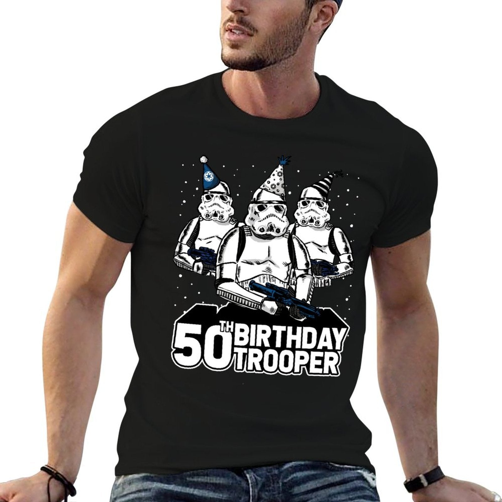 Star Wars Stormtrooper Party Hats Trio 50th Birthday Trooper  Fade-proof Color T-Shirt