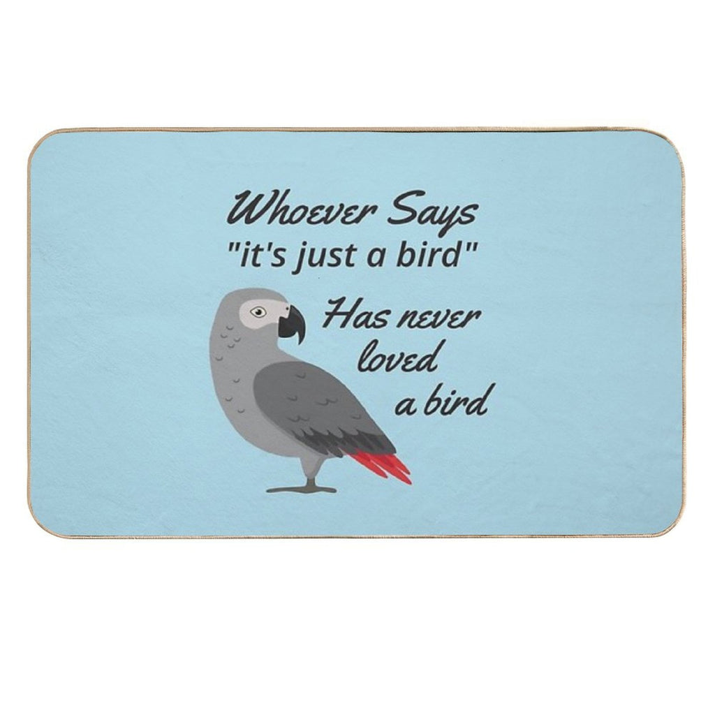 Just A Bird - African Grey Parrot  Non-Slip Bath Mat