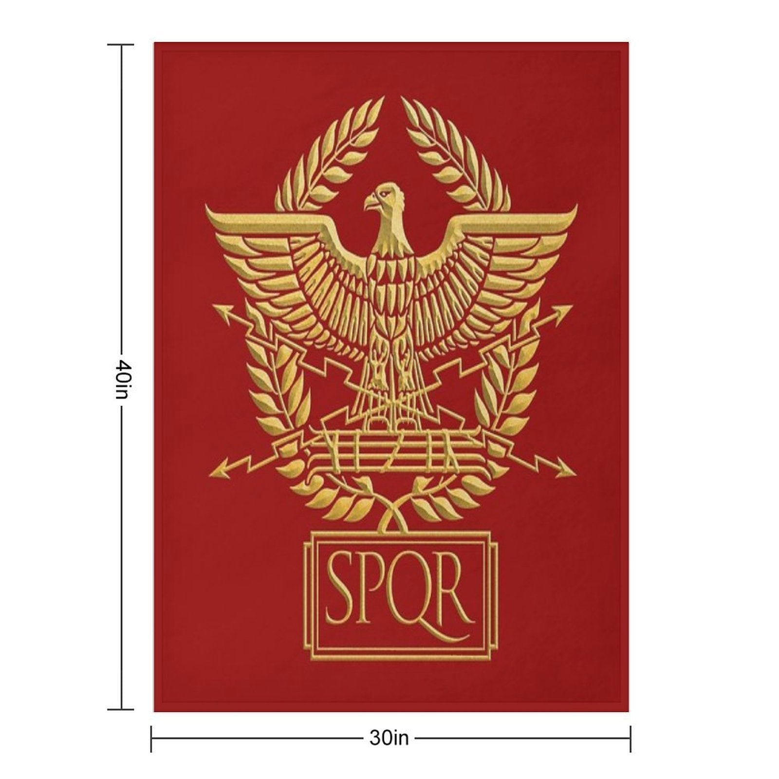 Gold Roman Aquila Eagle SPQR Travel-friendly Throw Blanket