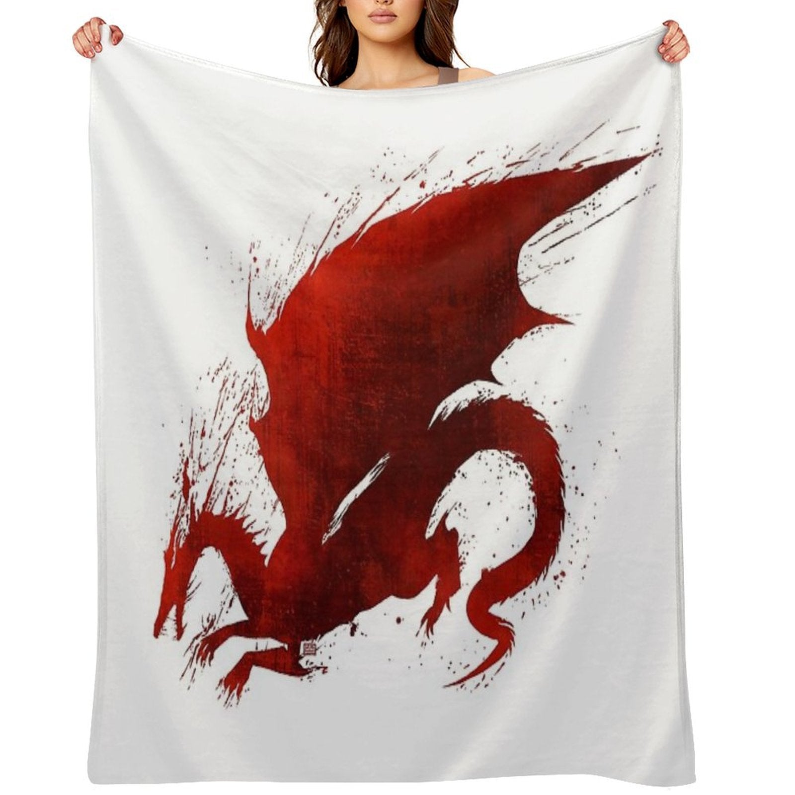 Dragon Age Origins Blood Dragon V1 Premium Throw Blanket