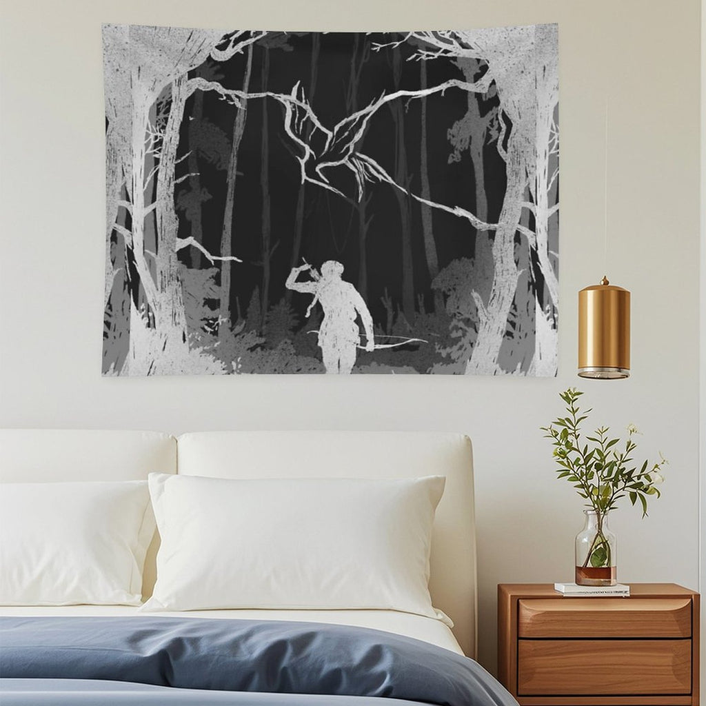 Hunger Games Woods - Matte Black Tapestry