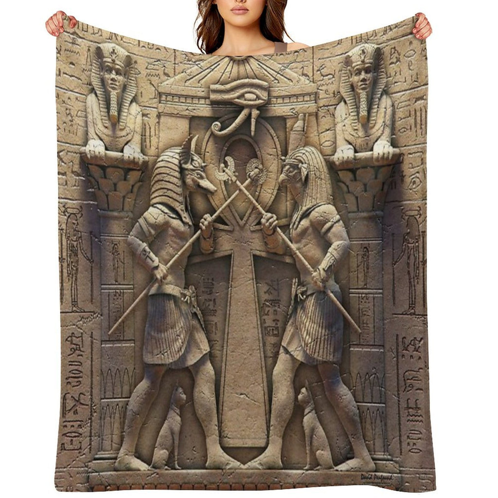 Egyptian Gods Versatility Throw Blanket