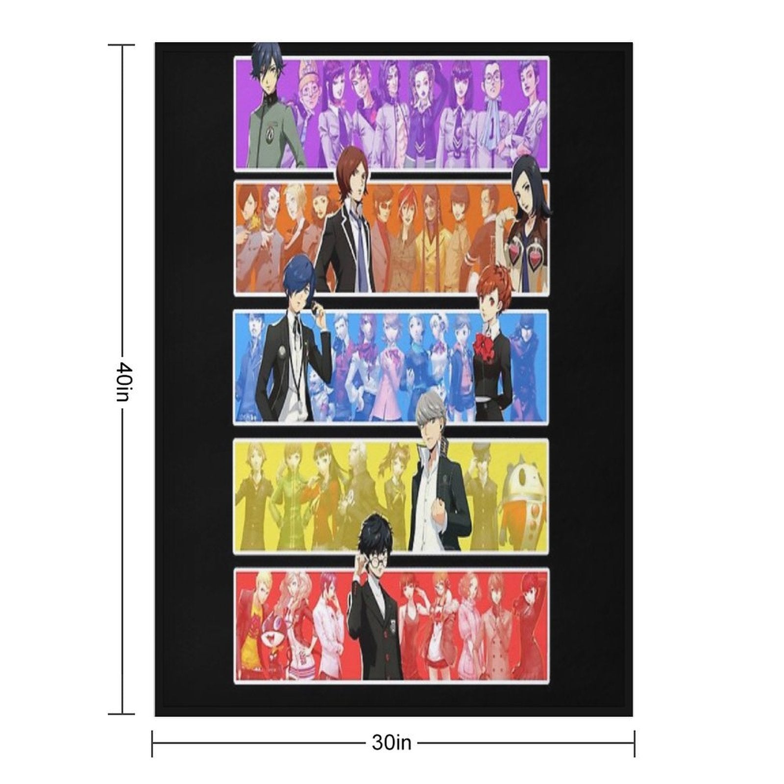 Persona Series Characters Durable Throw Blanket