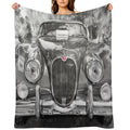 1961 Blue Jaguar XK 150 FHC X101 Gift-ready Throw Blanket