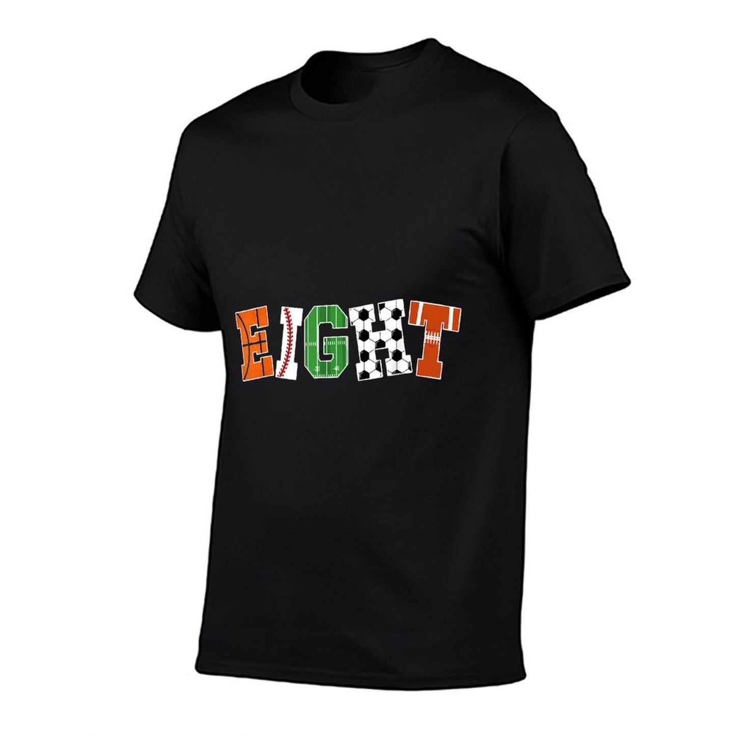 8th Birthday Sports Birthday Party 8 Year Old Boy  Trendy Pattern T-Shirt