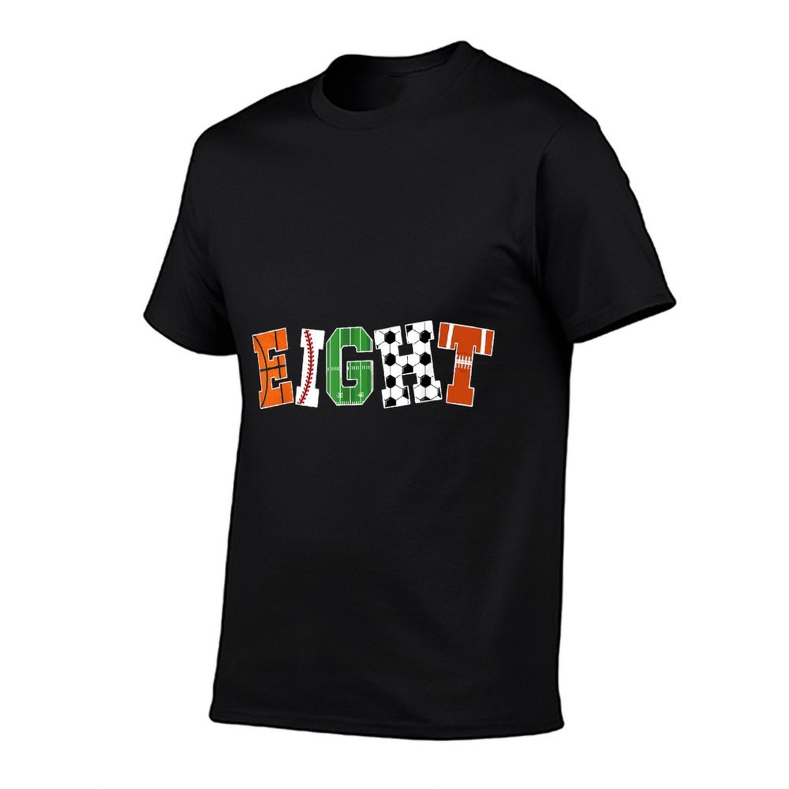 8th Birthday Sports Birthday Party 8 Year Old Boy  Trendy Pattern T-Shirt