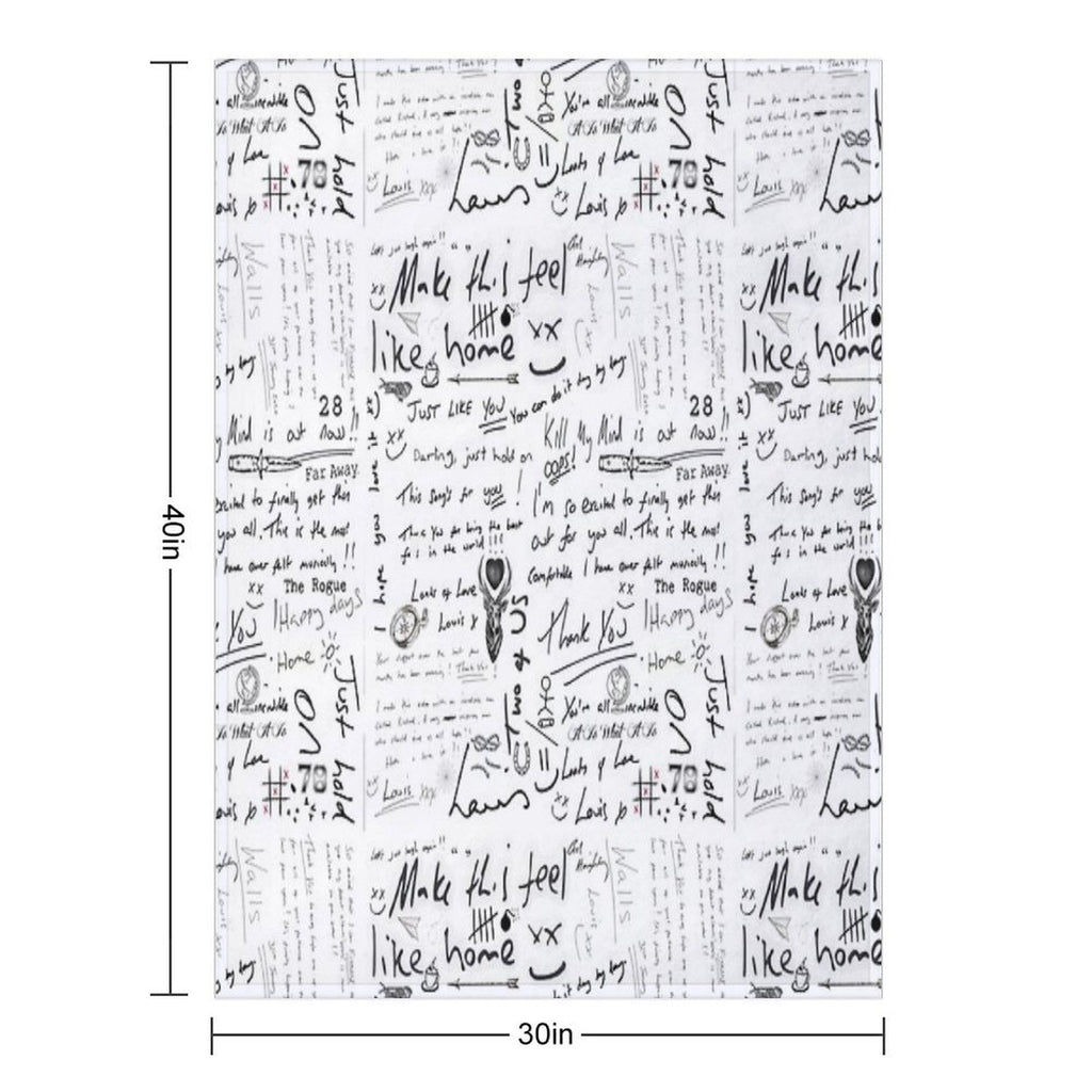 Louis Tomlinson Handwriting Quick-dry Throw Blanket