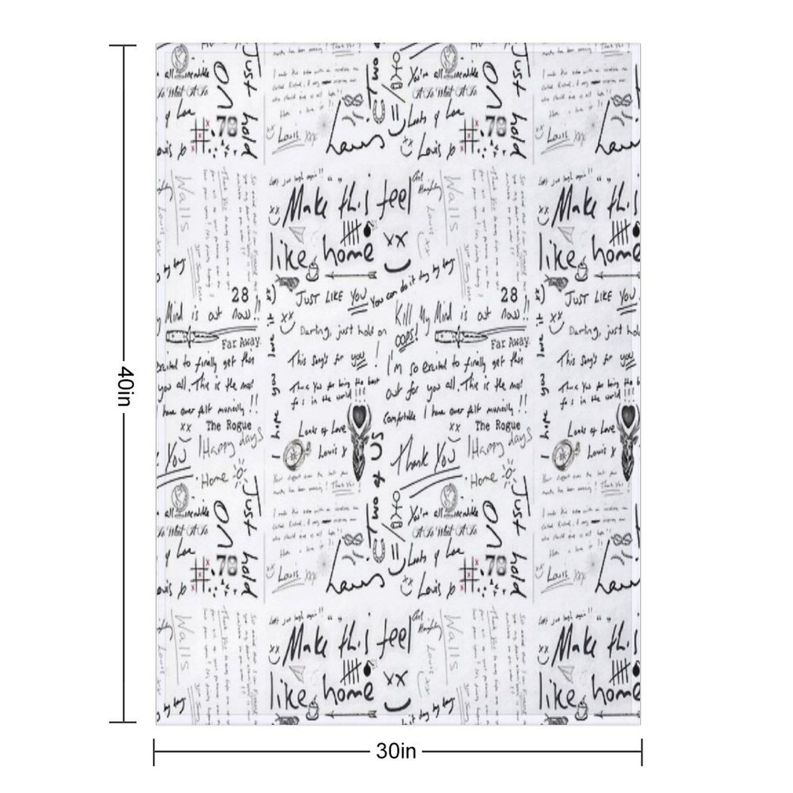 Louis Tomlinson Handwriting Quick-dry Throw Blanket