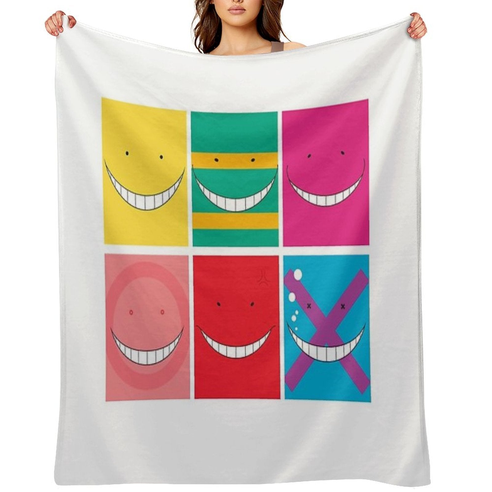Faces - Assassination Classroom Machine-washable Throw Blanket