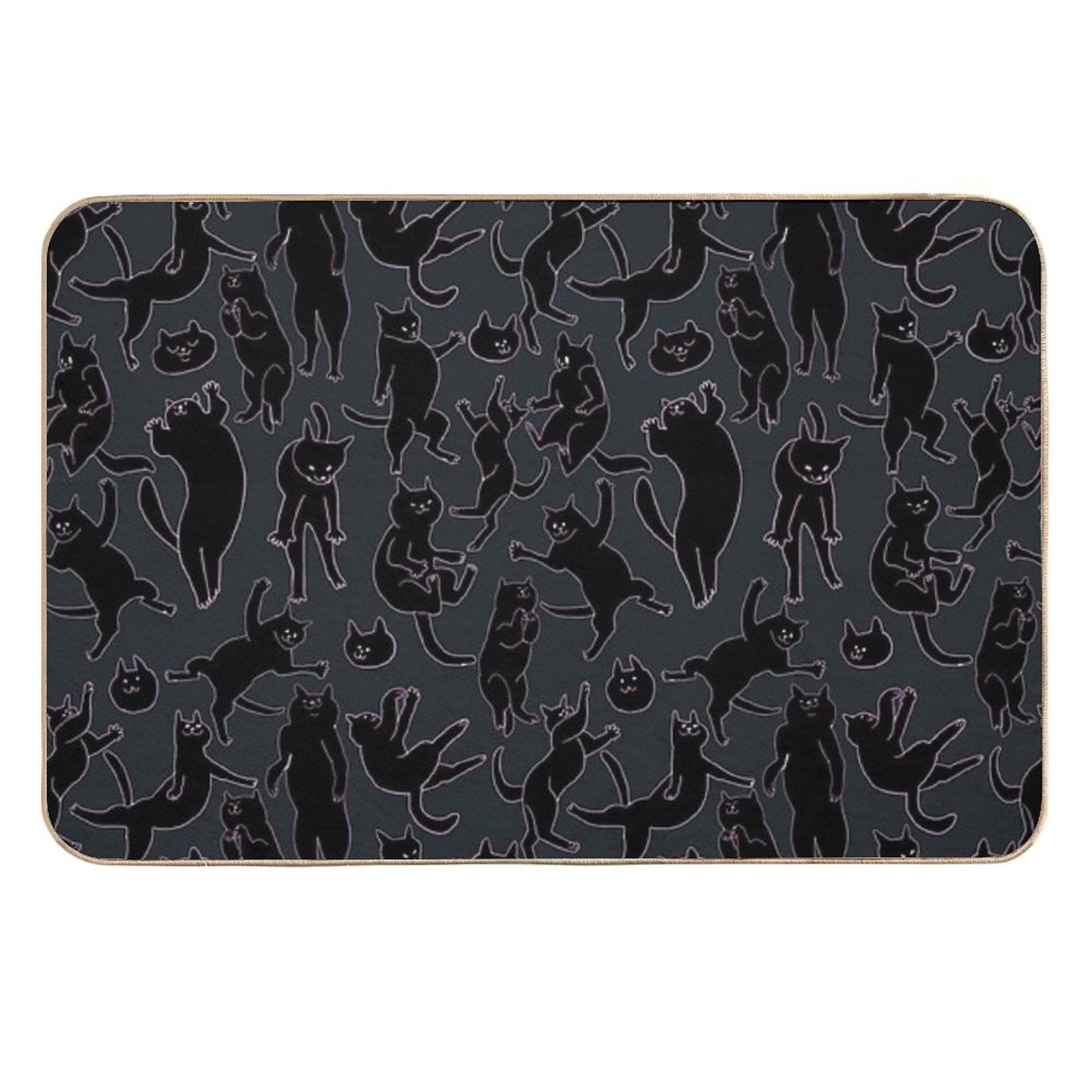 BLACK CATS  Non-Slip Bath Mat