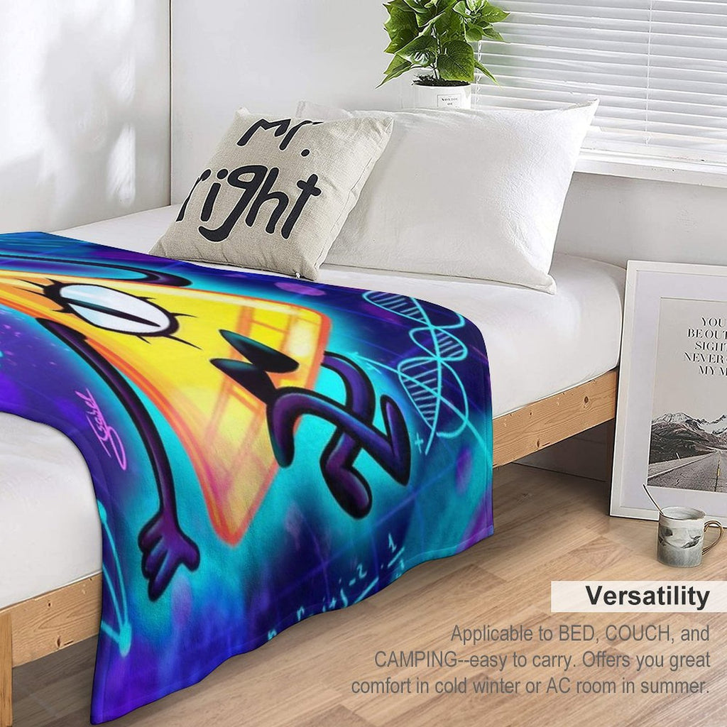 Bill Cipher Fanart Compact Throw Blanket