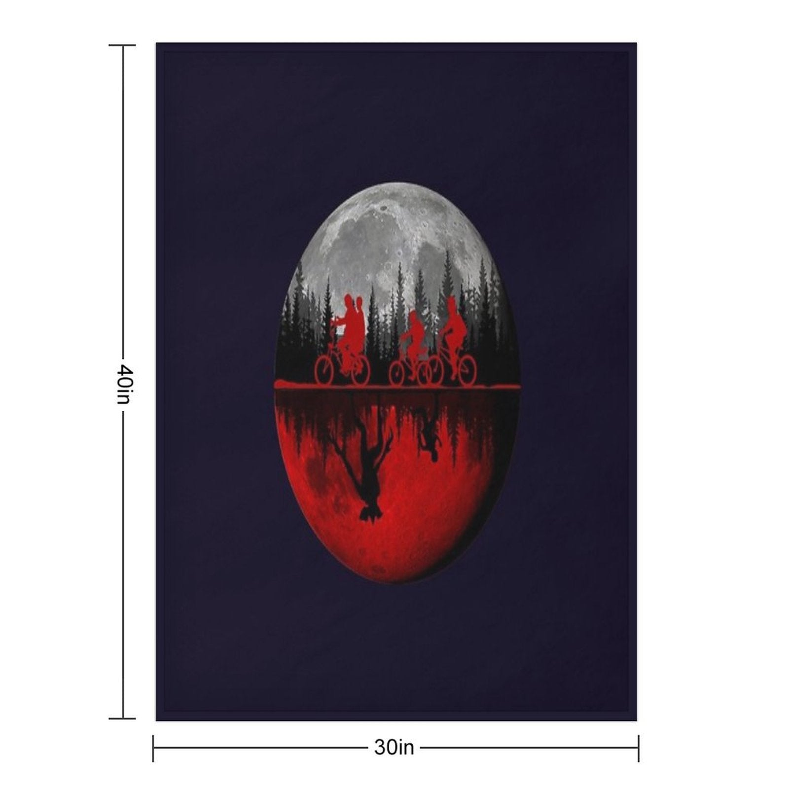 Stranger Things Moon Design Machine-washable Throw Blanket