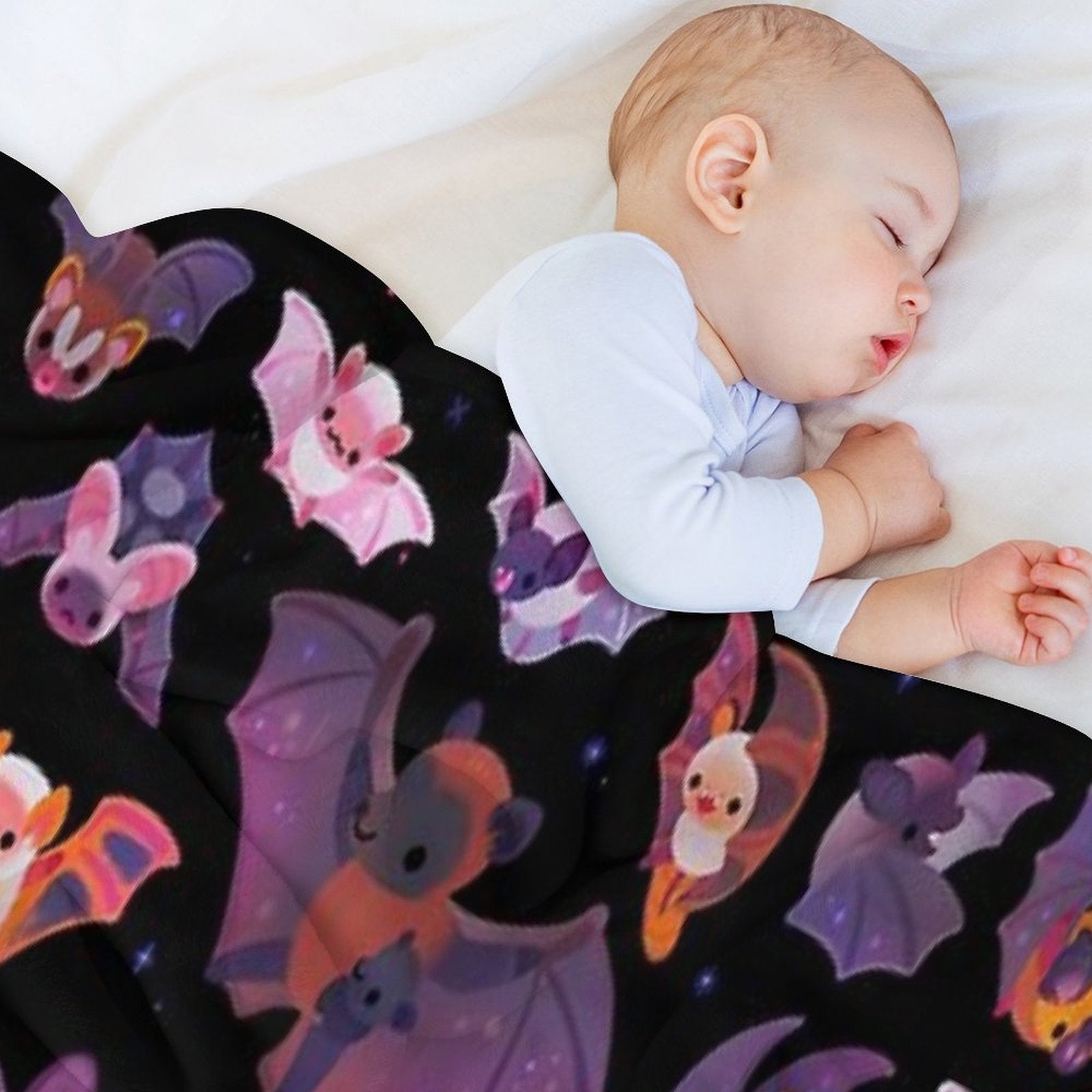 Bat - Dark Wrinkle-free Throw Blanket