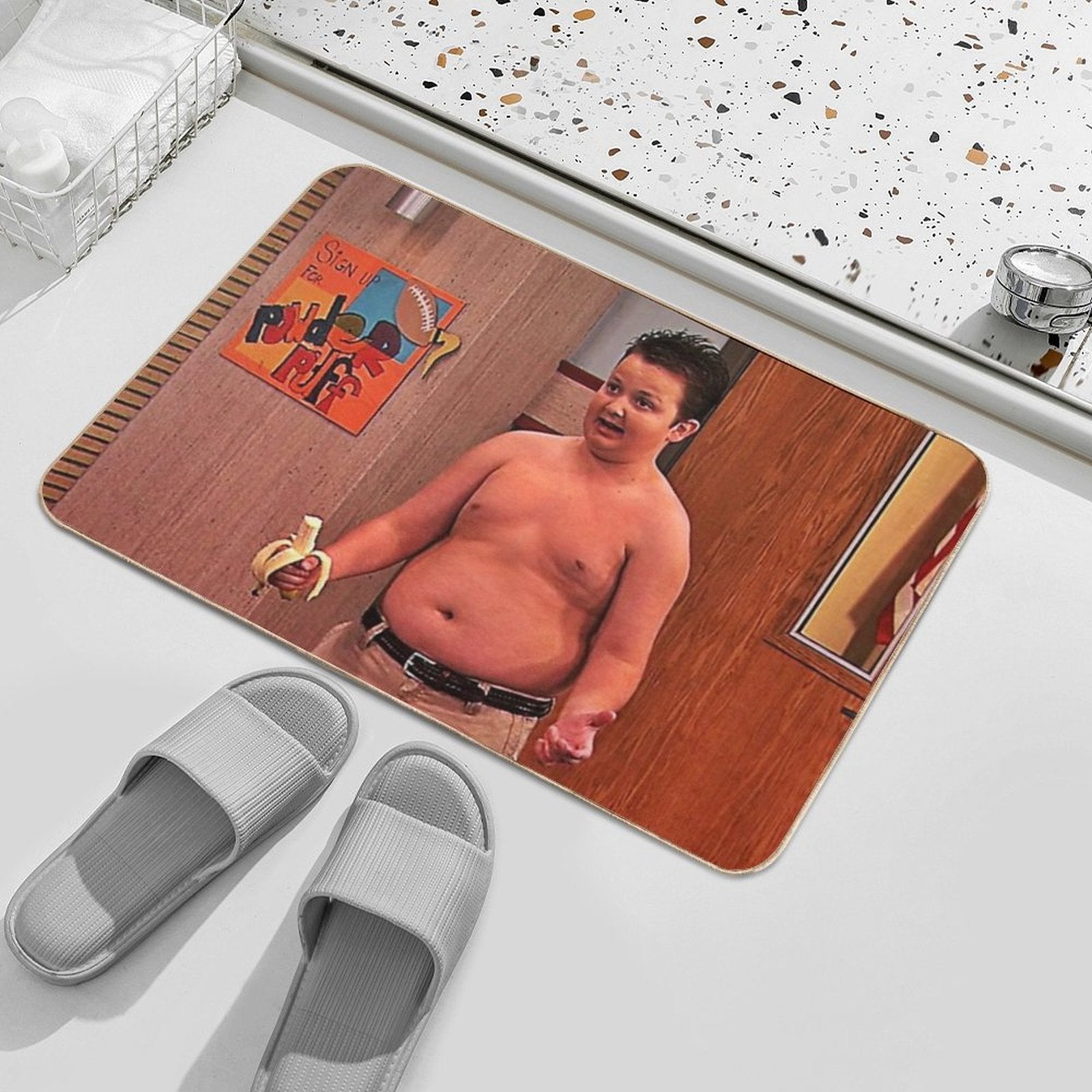 Gibby Icarly Shirtless  Easy Maintenance Bath Mat