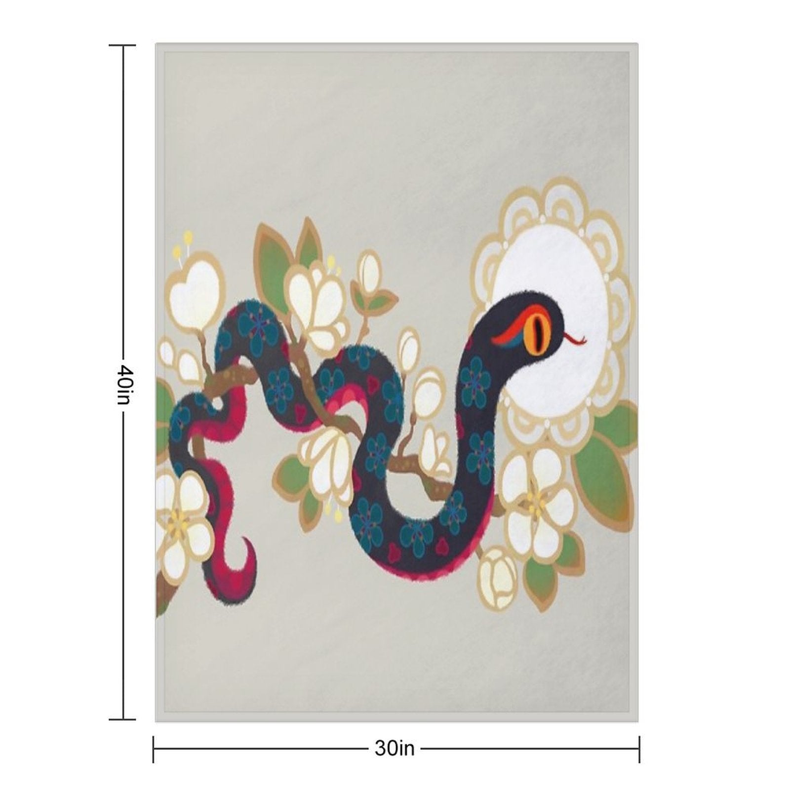 Snake And Flowers 2 Comfort Throw Blanket