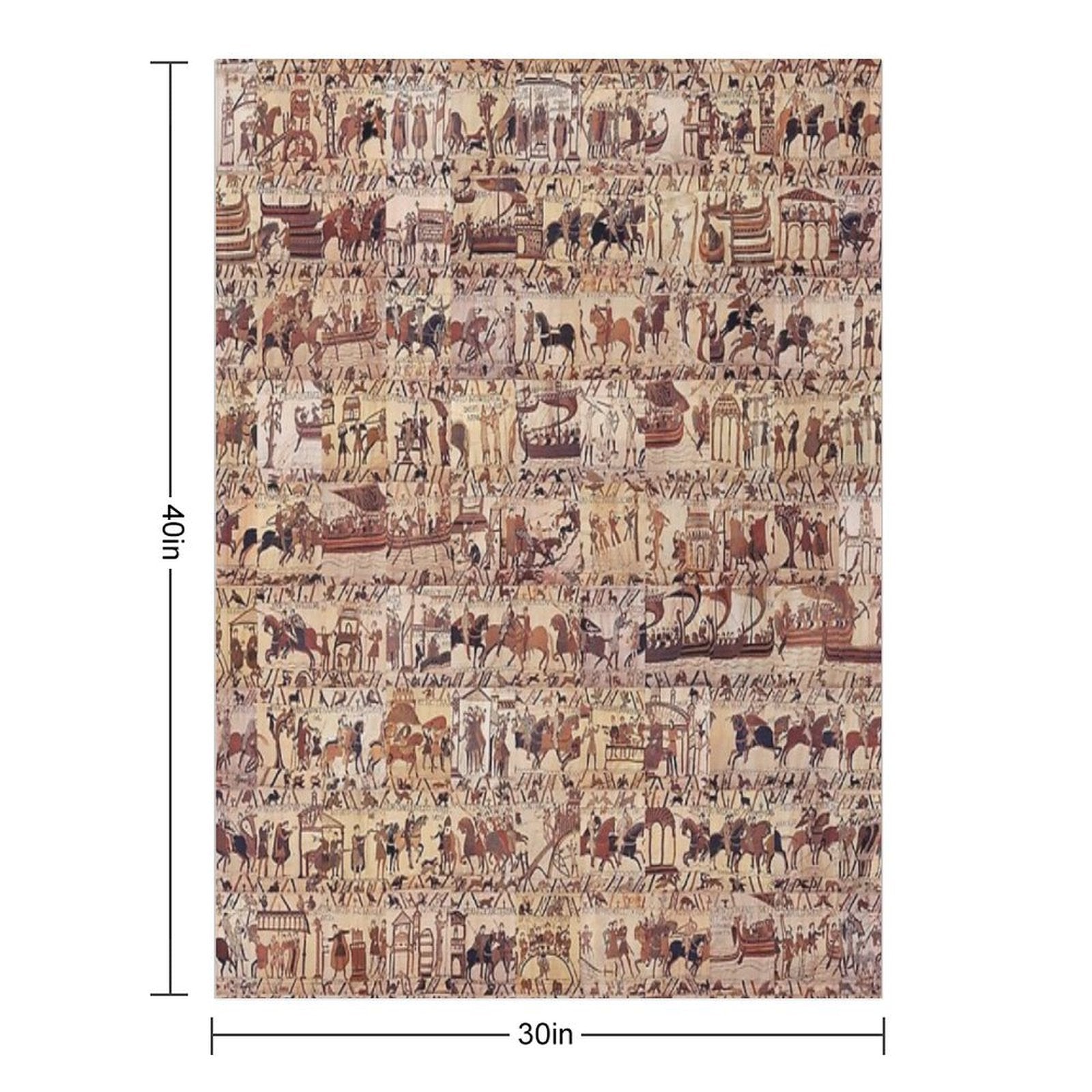 Bayeux Tapestry Velvety-soft Throw Blanket