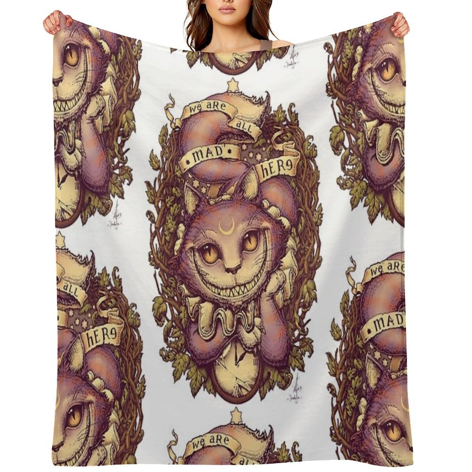 CHESHIRE CAT Gift-ready Throw Blanket