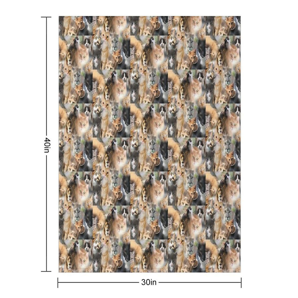 Cat Photo Collage All-season Throw Blanket