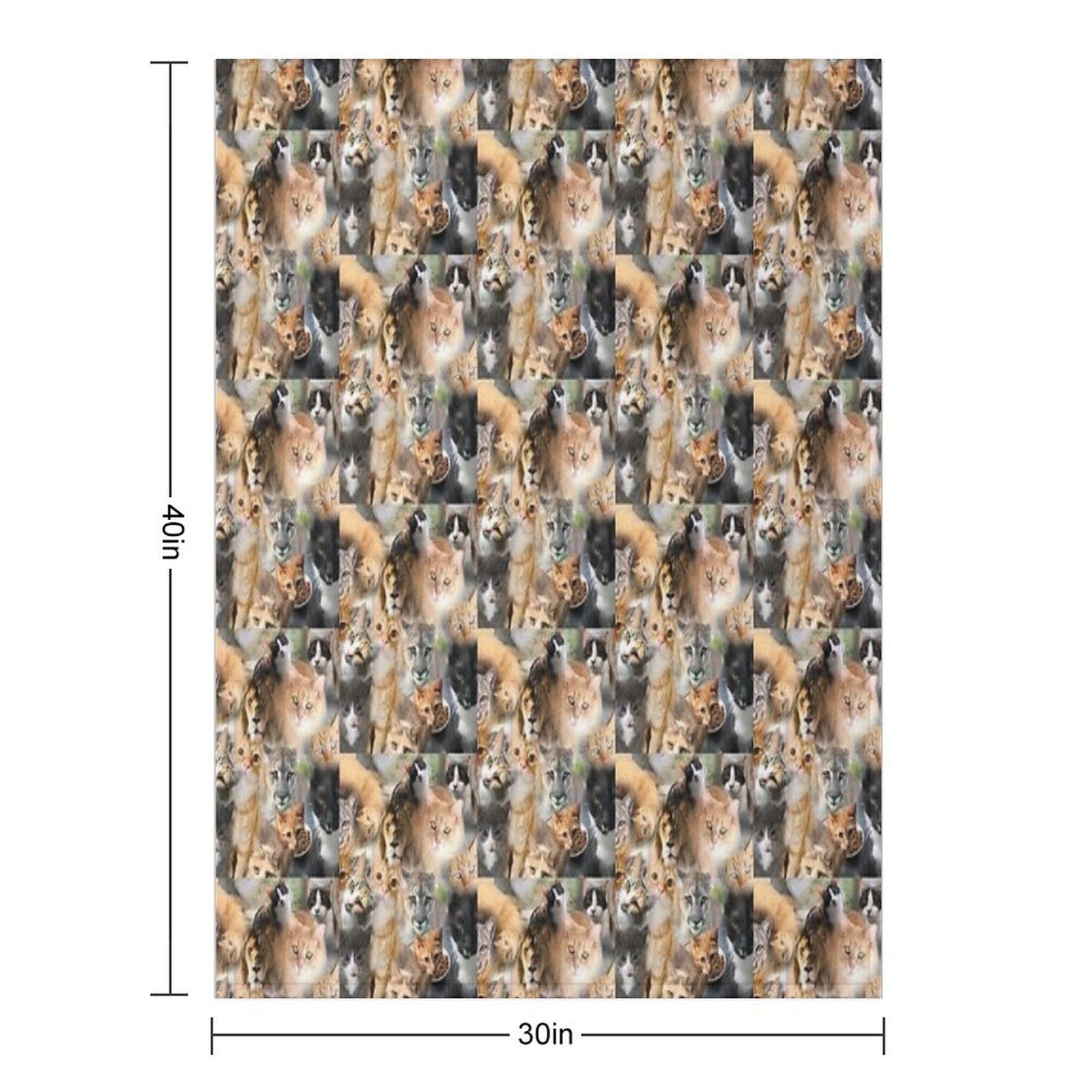 Cat Photo Collage All-season Throw Blanket