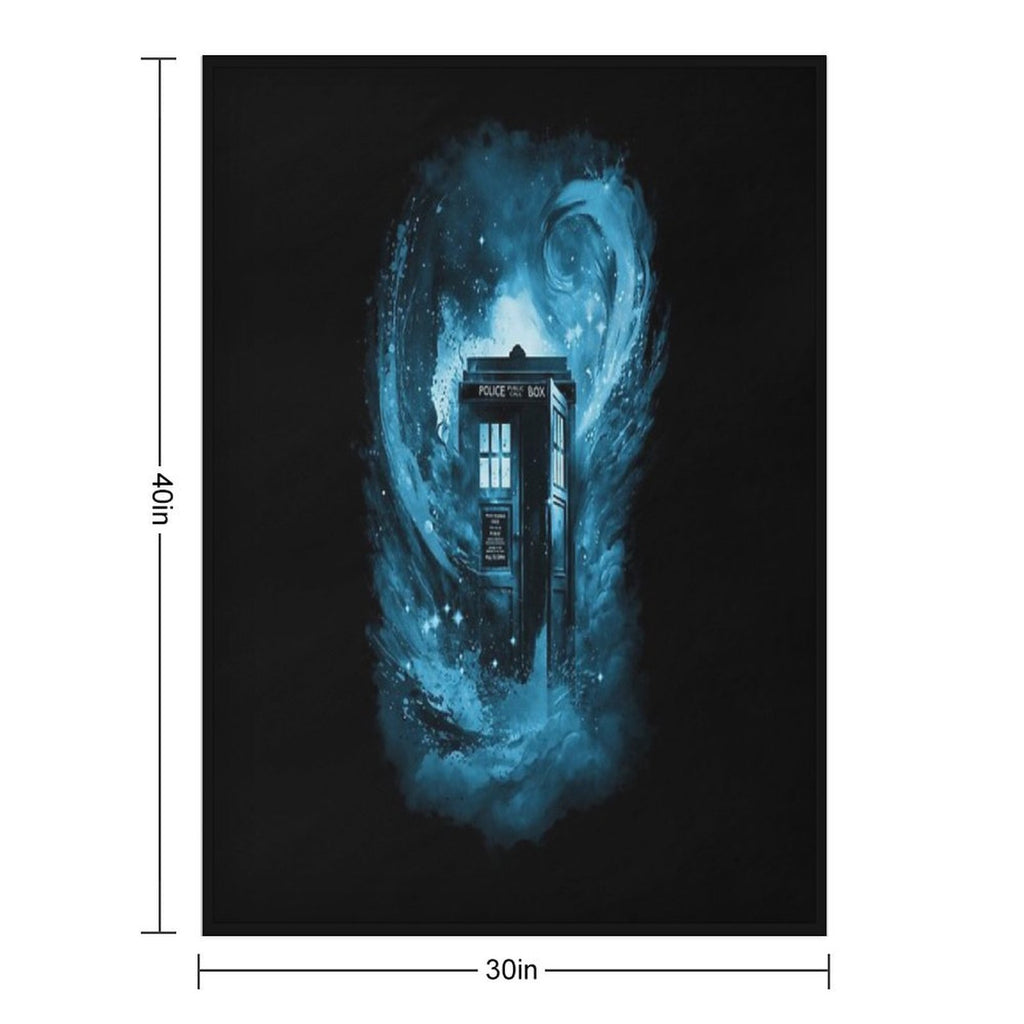 The Color Vortex-blue Version Machine-washable Throw Blanket