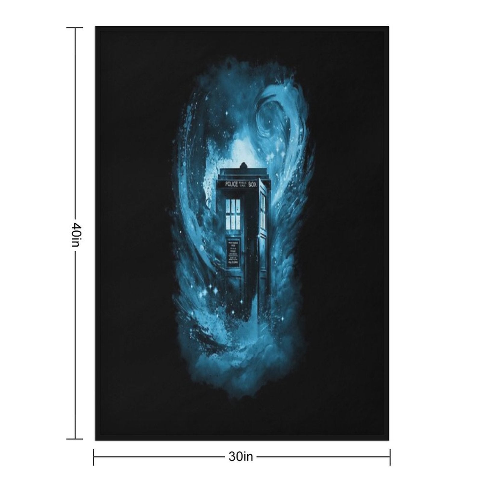 The Color Vortex-blue Version Machine-washable Throw Blanket