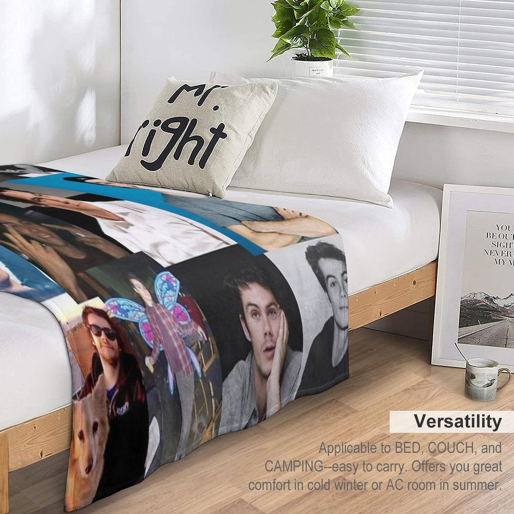 Dylan O'Brien Pic Collage Durable Throw Blanket
