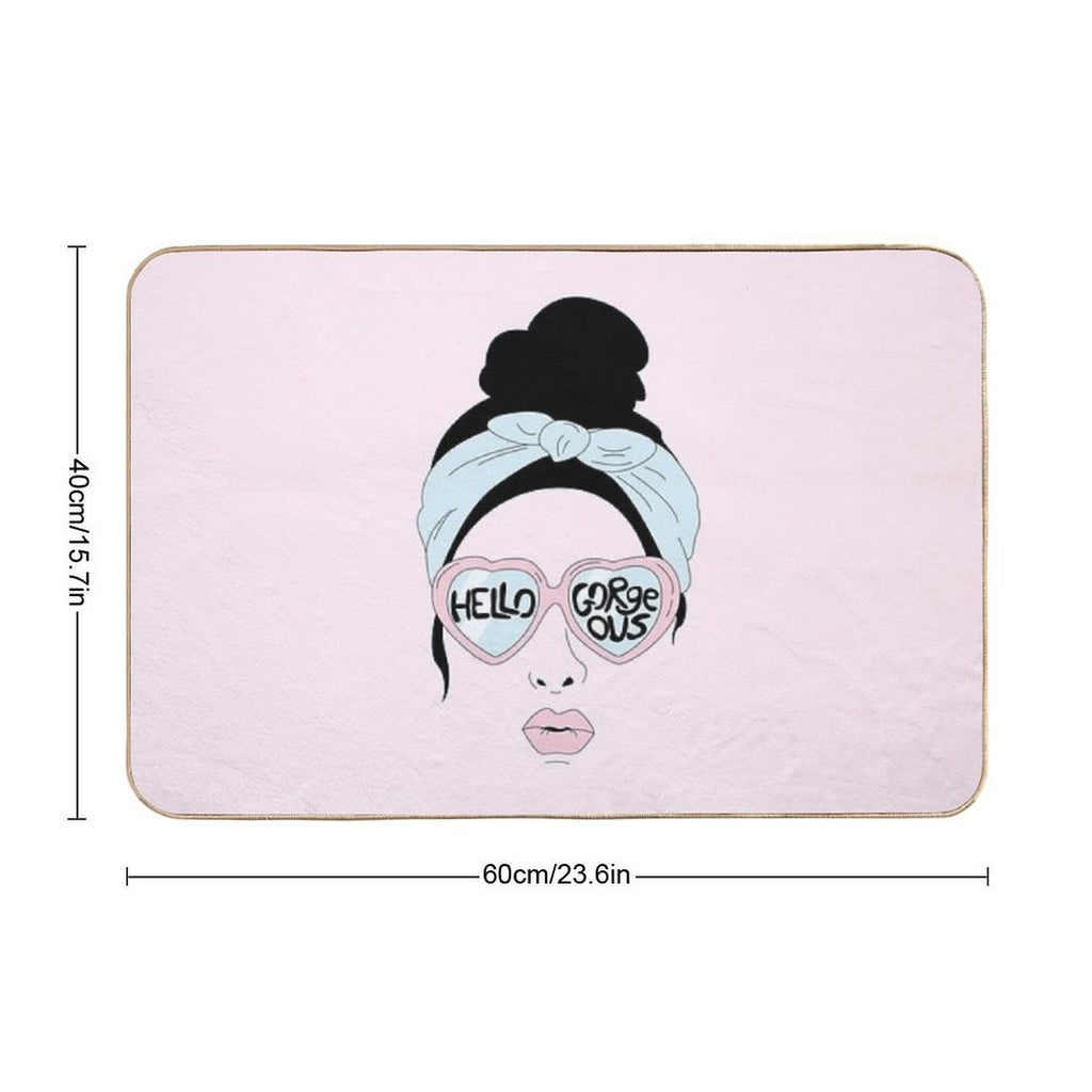 Hello Gorgeous Durable Bath Mat