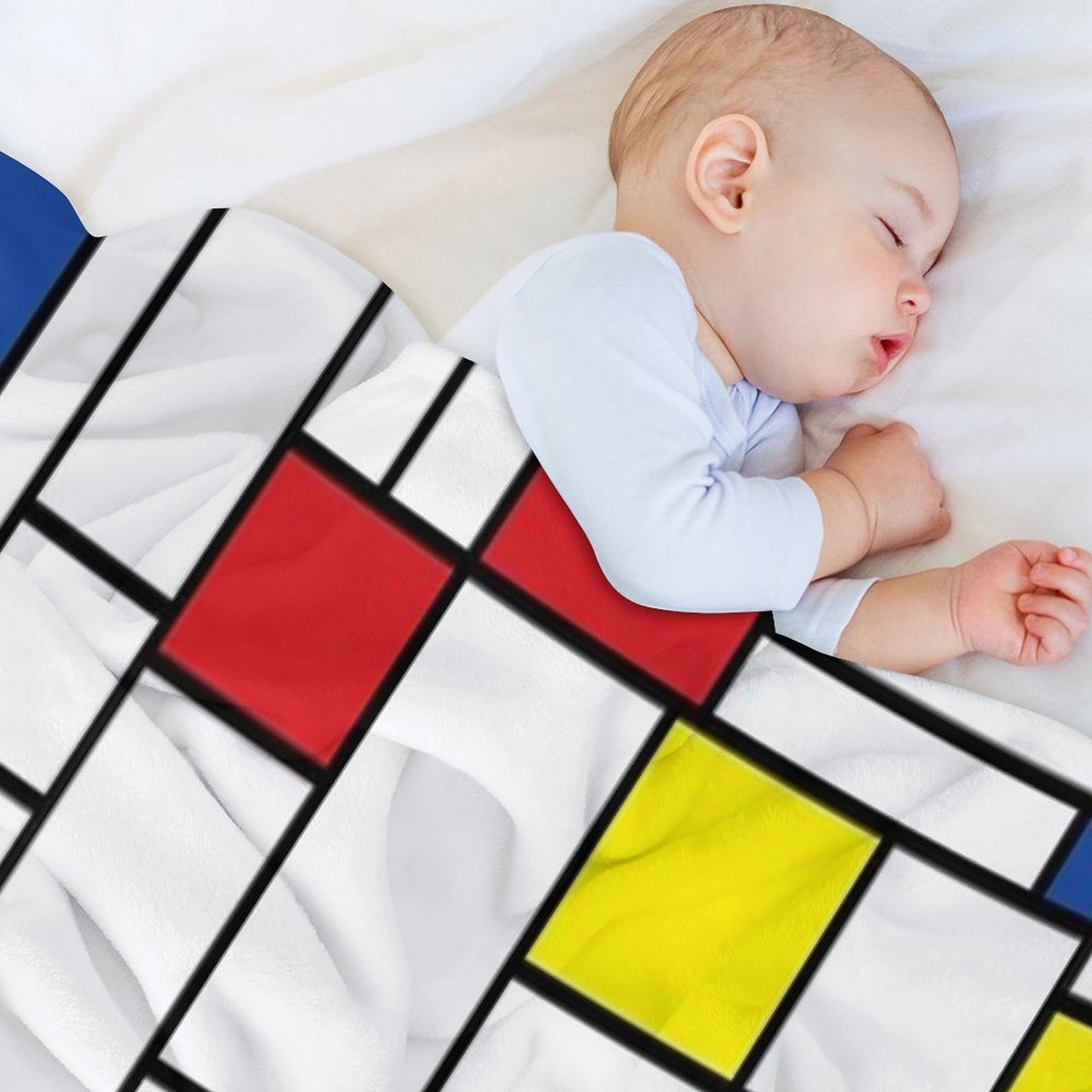 Mondrian Minimalist De Stijl Modern Art II © Fatfatin Anti-pilling Throw Blanket