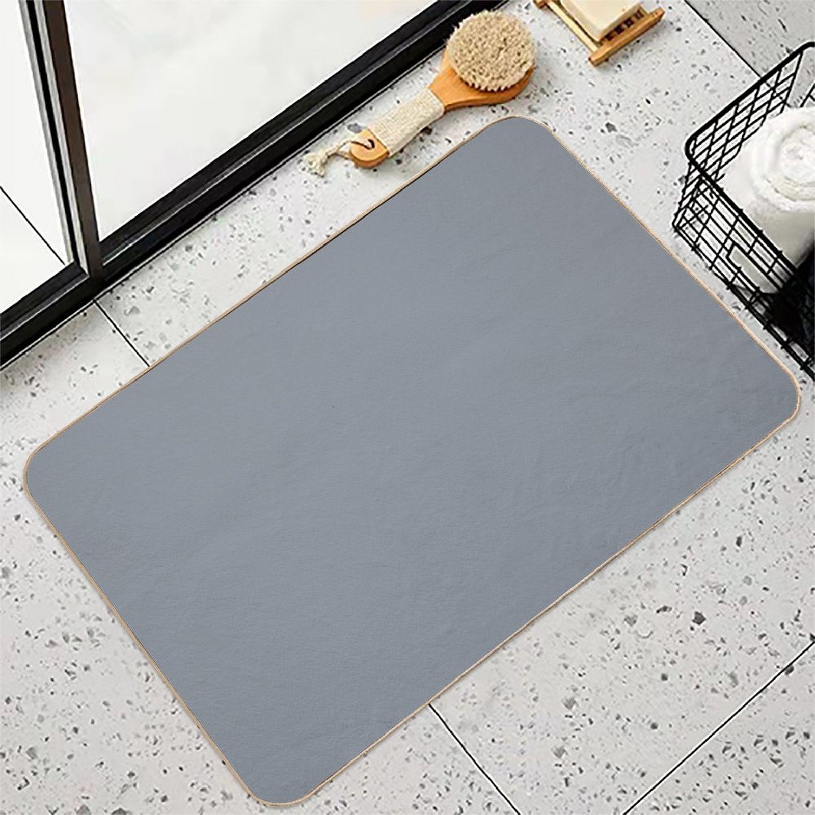 Lava Gray - Grey  Absorbent Bath Mat