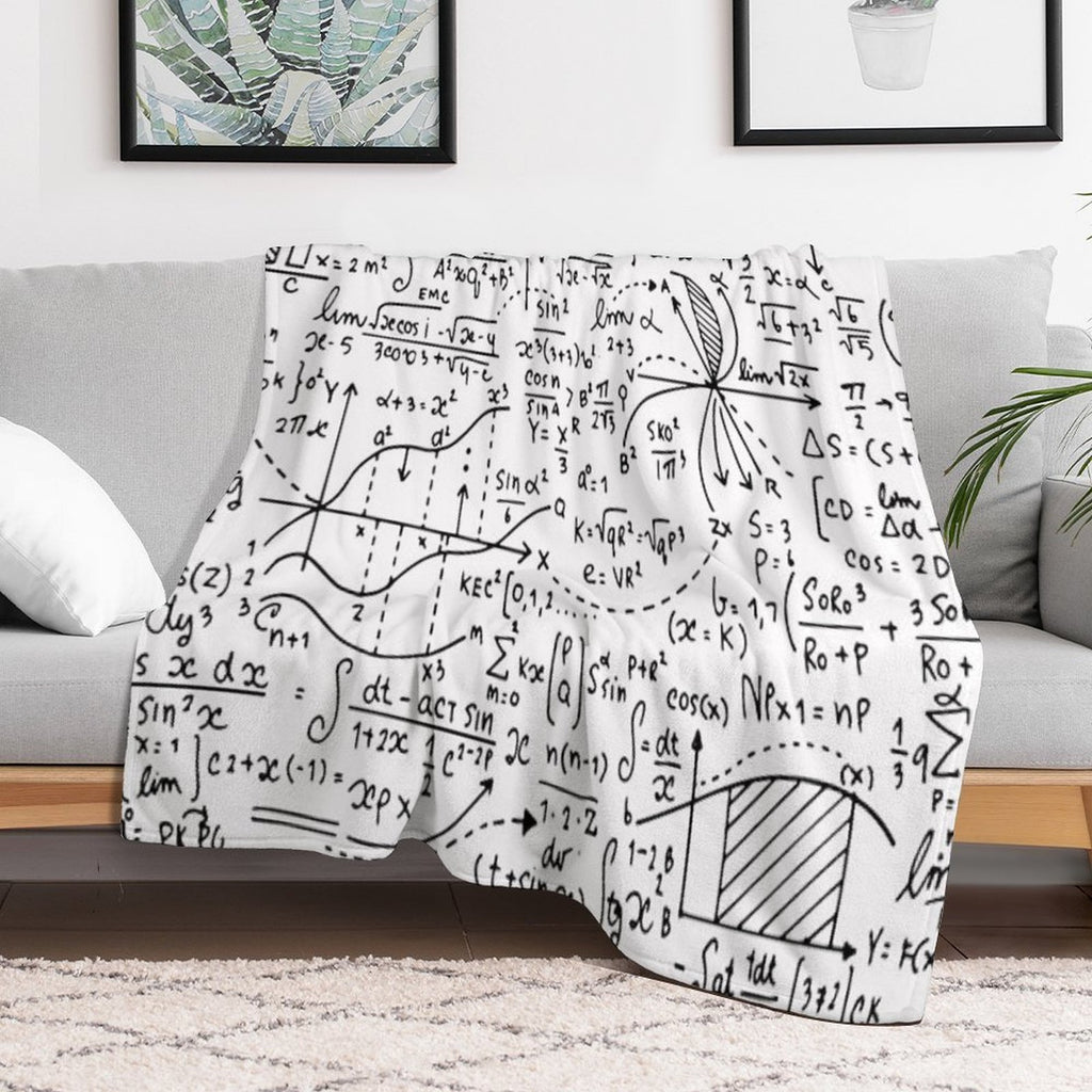 Math Equations And Mathematical Patterns Versatility Throw Blanket