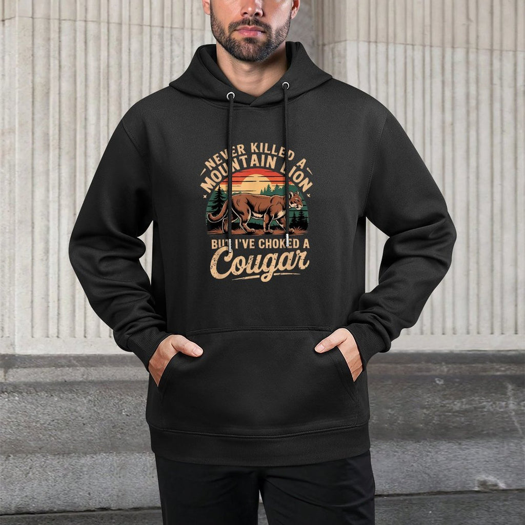 Never Killed A Mountain Lion But Ive Choked A Cougar Customizable Surface Hoodie