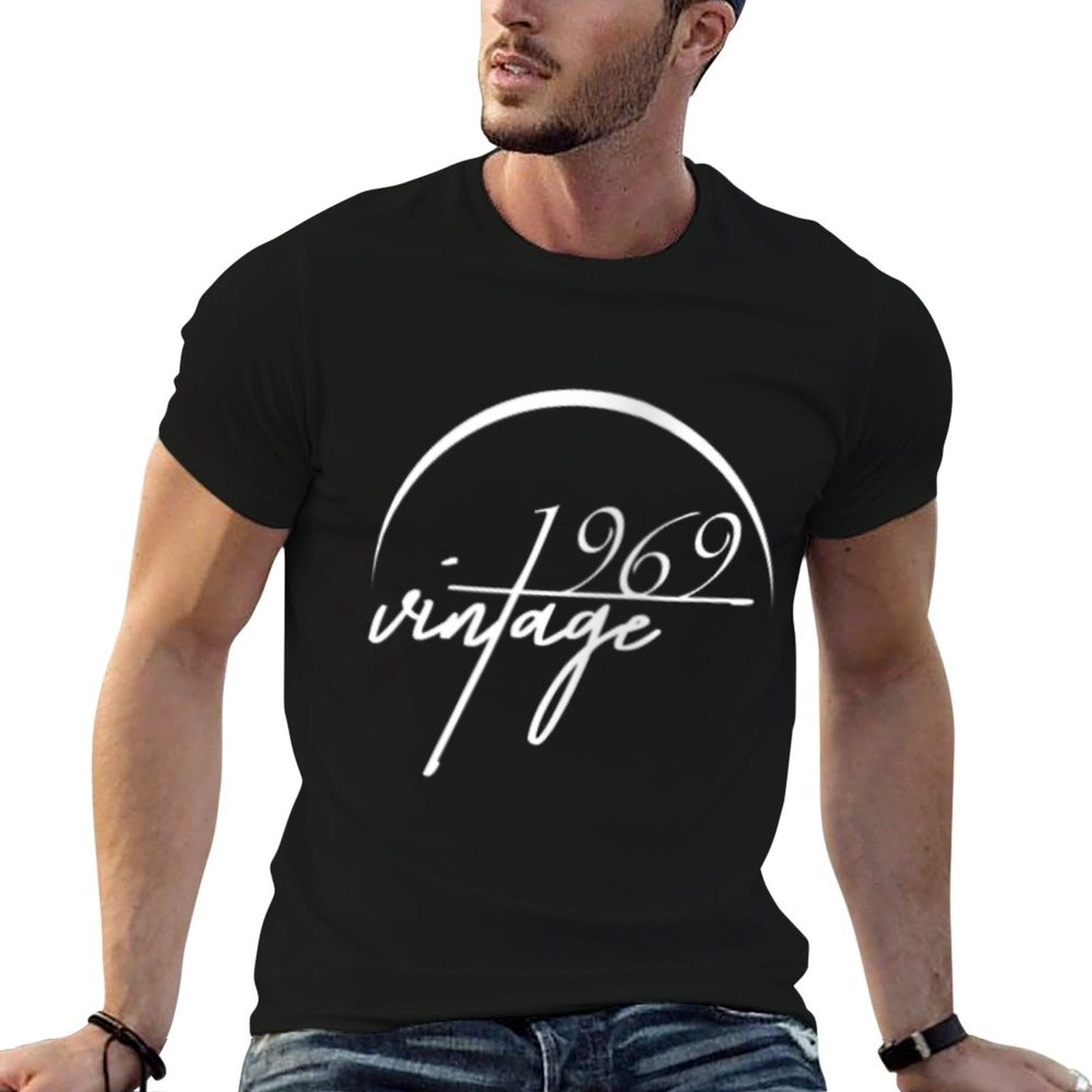 Womens 50th Birthday Gift Idea. Vintage 1969  Heathered Texture T-Shirt