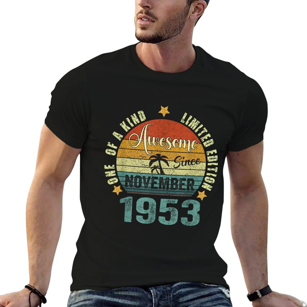 70 Year Old Retro Awesome Since November 1953 70th Birthday  Affordable Price T-Shirt