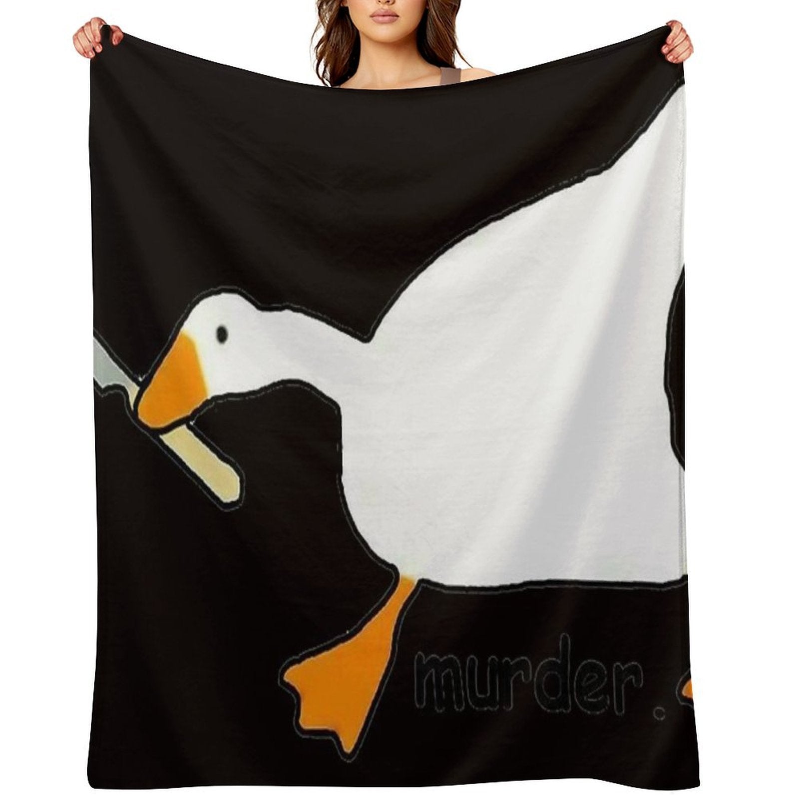 Goose Murder Wrinkle-free Throw Blanket