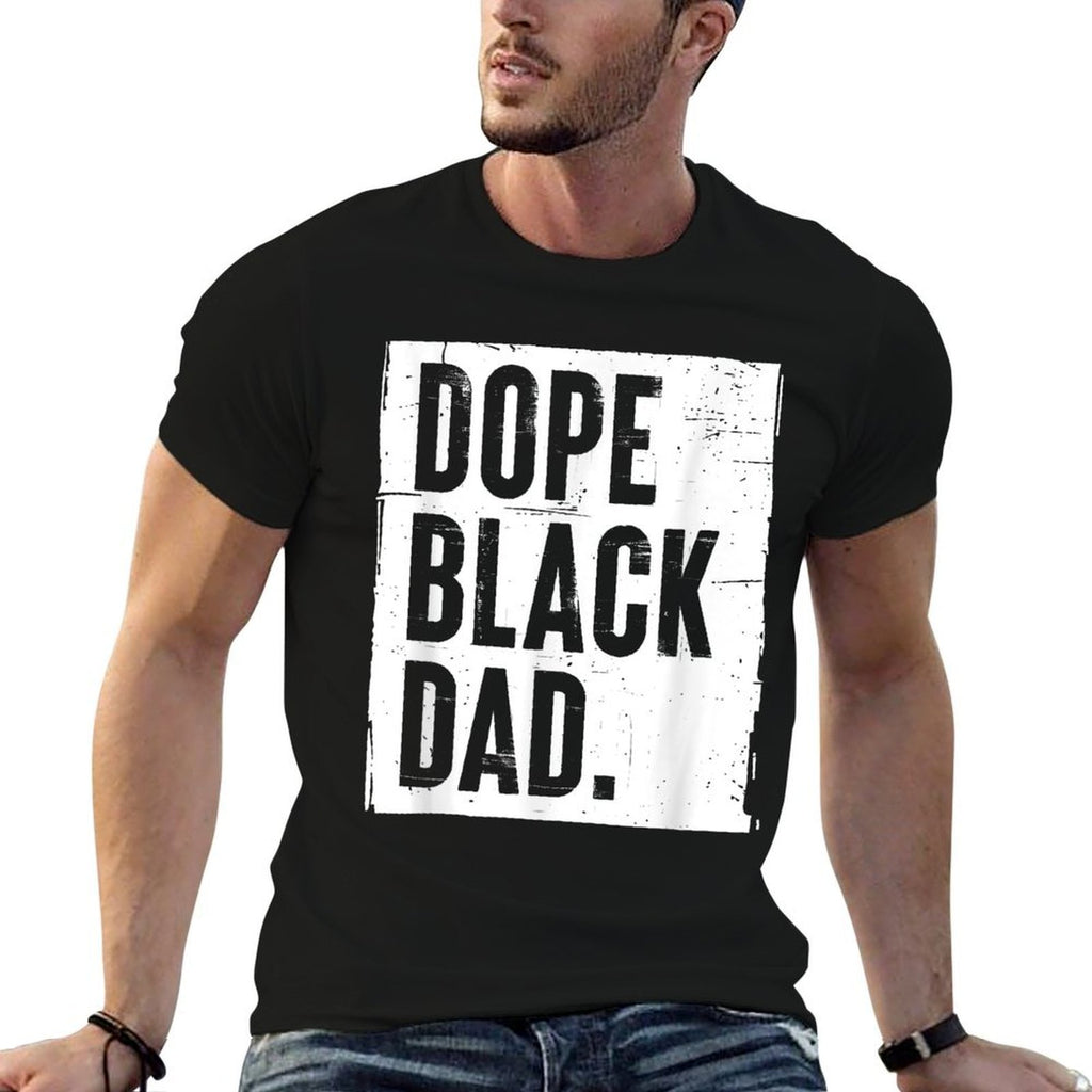 Dope Black Dad New Dad Fathers Day Gift African American Dad  Vintage-inspired T-Shirt