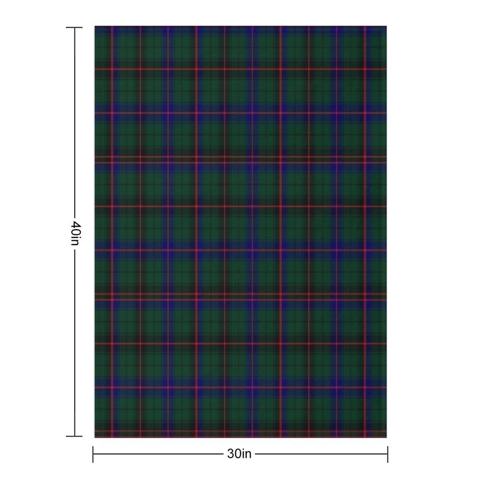 Clan Davidson Tartan Sustainable Throw Blanket